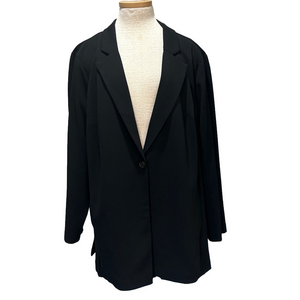 Catherines size 2X (22/24W) black one button blazer/jacket